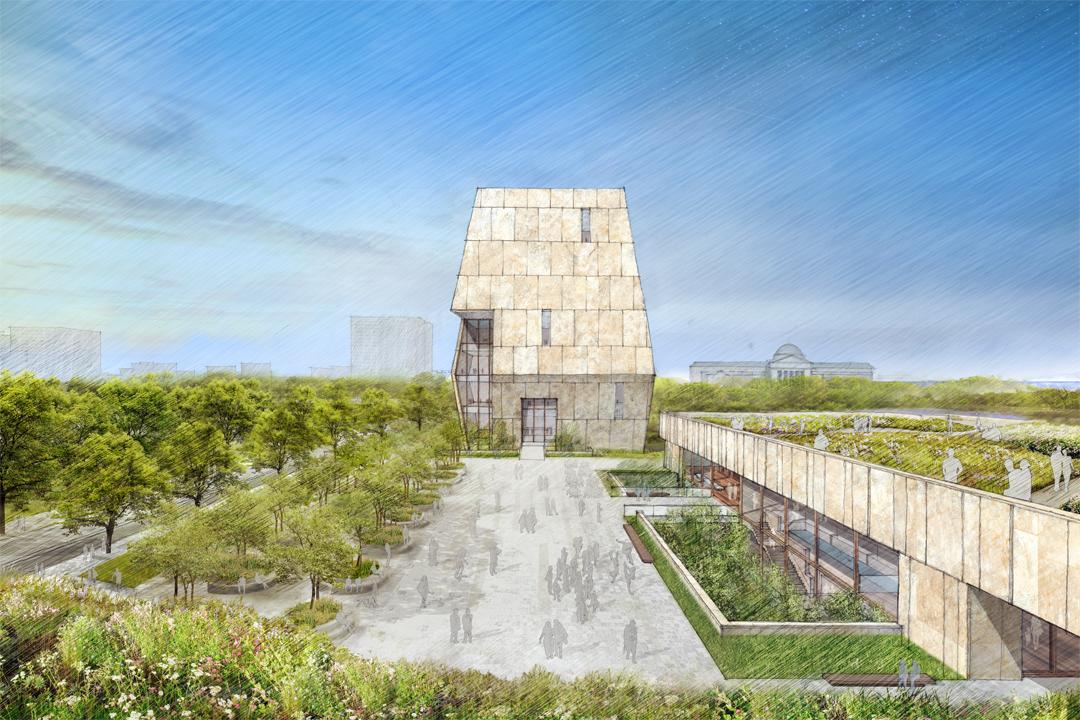 View of Plaza, Obama Presidential Center: Courtesy Obama Foundation